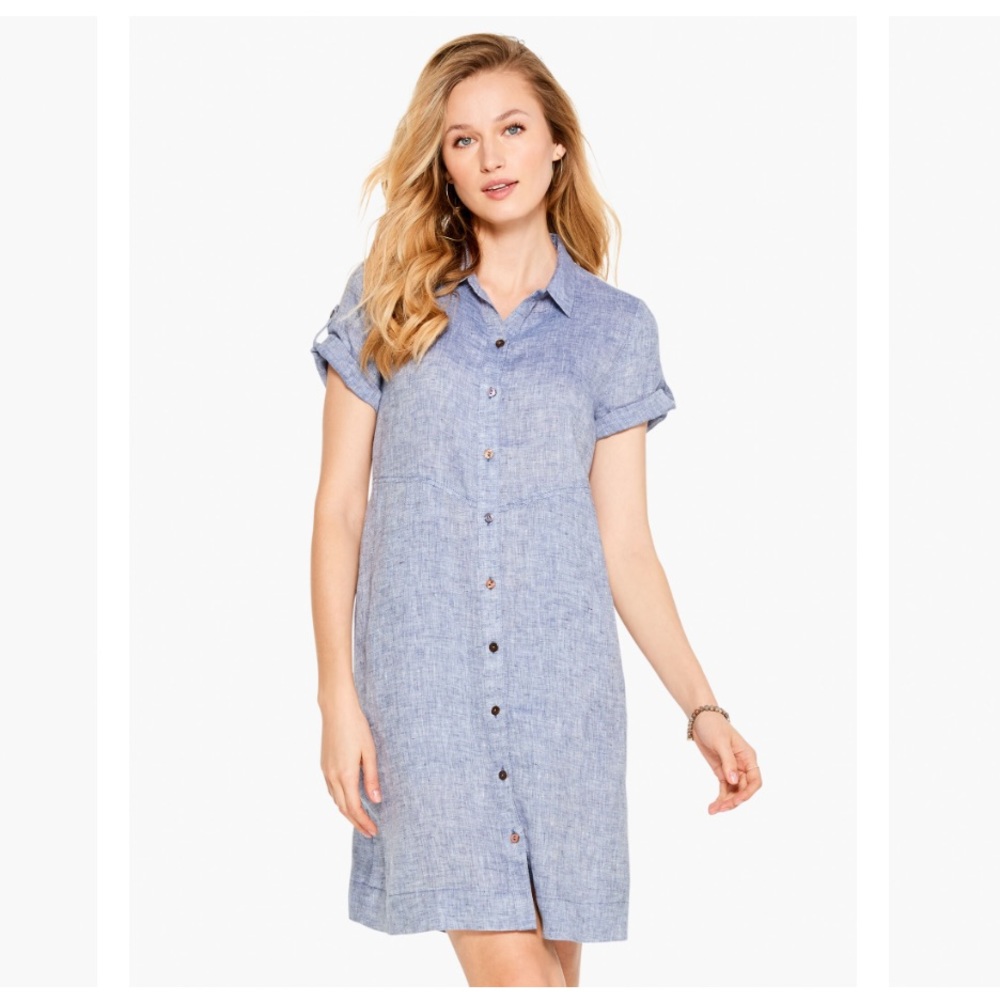 NWT Nic+Zoe Drifty Linen Shirtdress